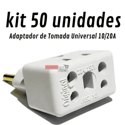 Adaptador de Tomada Universal 10/20A “Benjamin”  BOB ESPONJA Pacote  50 unidades  – atacado