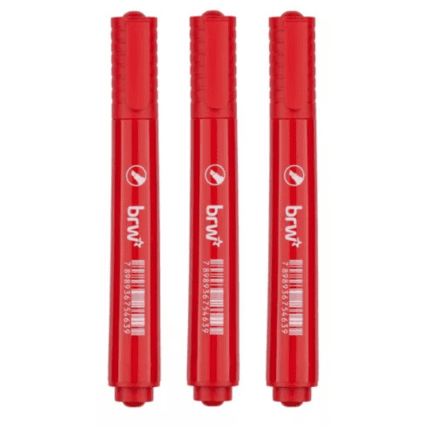 Pincel Marcador Permanente BRW Vermelho