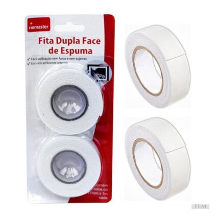 Fita Dupla Face Banana Espuma 1,7cm x 2 Metros