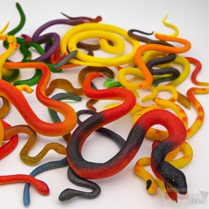 Kit Cobras De Borracha Realista Brinquedo Susto Pegadinhas Amarelo