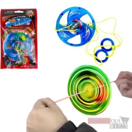 Brinquedo Spinner De Corda Giro Maluco Gira Com Luz Led – Pião