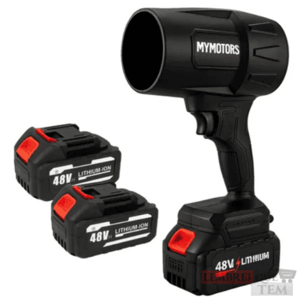 Soprador de Ar Turbo Portátil 48V Recarregável com 2 Baterias – Limpeza Profissional Sem Fio