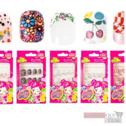 12 Unhas Postiças Infantis MF8899