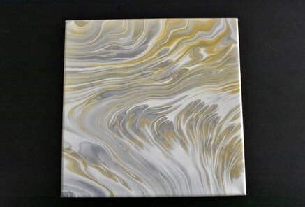 Tree Ring Pour House Paintan example of choosing paint colors for acrylic pouring