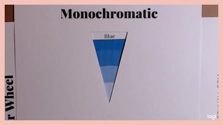 monochromatic color scheme on color wheel: blues