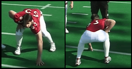 youth football 3 point stance
