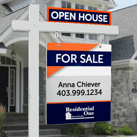 White Aluminum Sign Posts