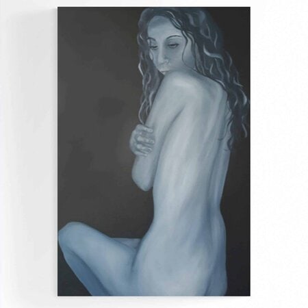 original canvas painting early work by artist kristin llamas