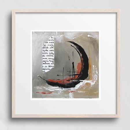 The Hare & The Tortoise: 6x6" Original Paper Painting