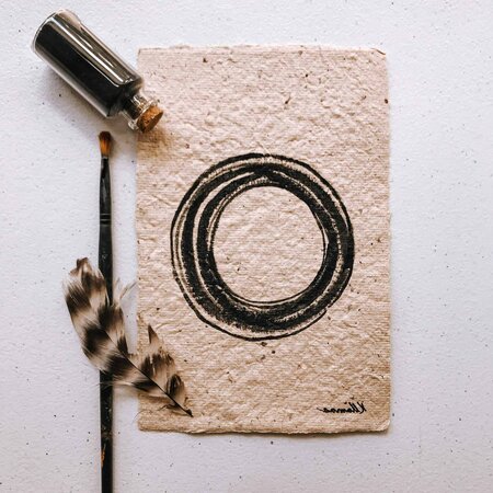 recesses of original painting by Kristin Llamas