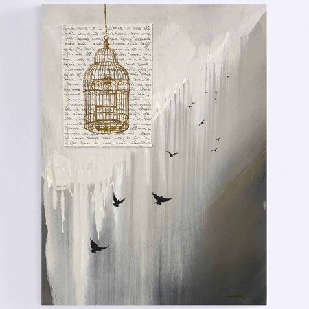 sinking into the west birdcage original painting nashville artist