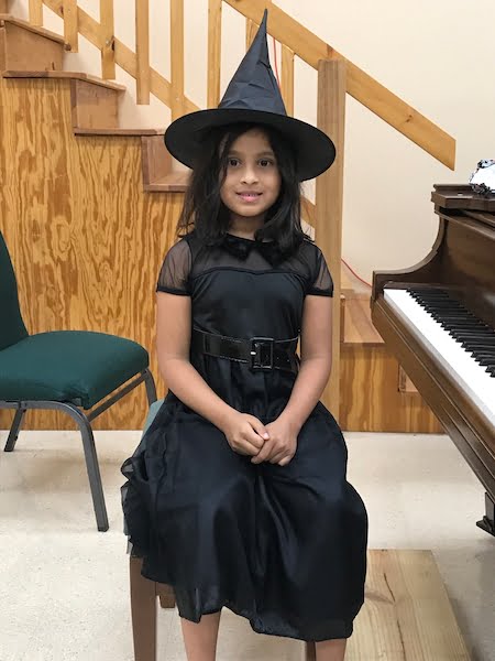 Halloween photo of the good witch Tara
