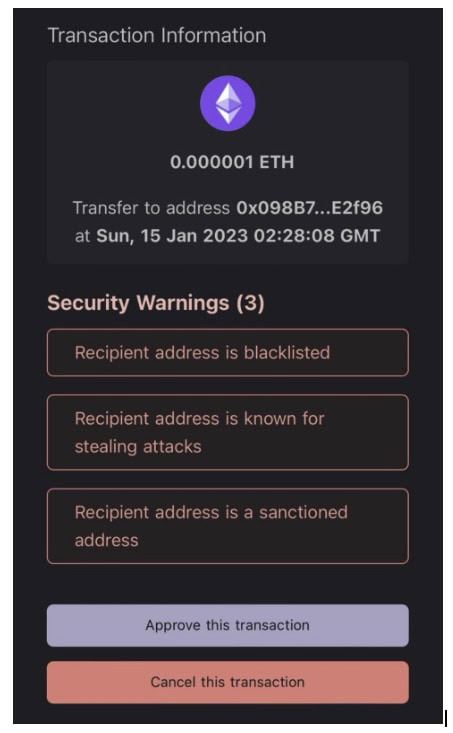 Transaction firewall