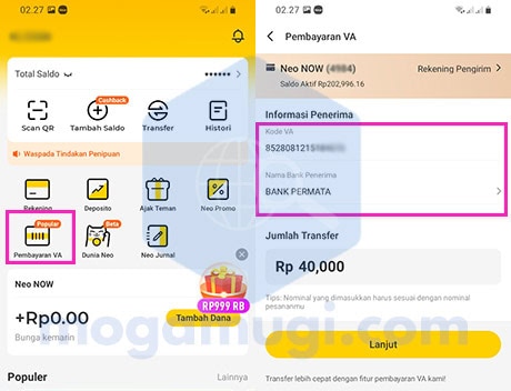 Cara Transfer DANA Ke Neo+ & Bank Neo Ke DANA - Mogamugi