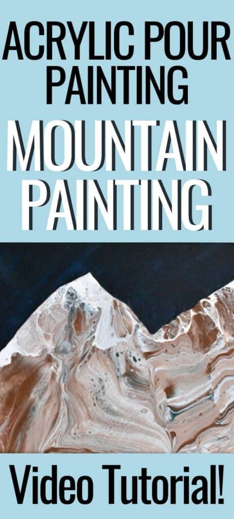 Acrylic Pour Painting Mountain Painting Video Tutorial