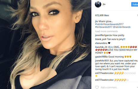 Jennifer Lopez Revealed Sexy Figure at Billboard Latin Music Awards