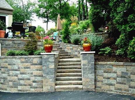 masonry contractors - retaining wall design