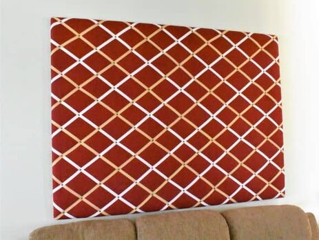 Complete picture board hung over couch