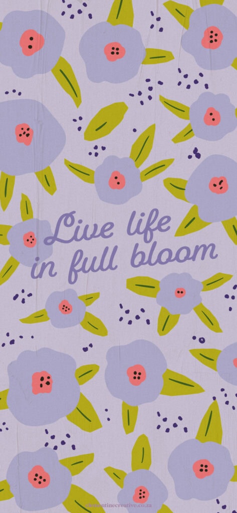 purple flower phone background