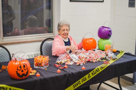 Donated candy has been passed out in each building participating the event