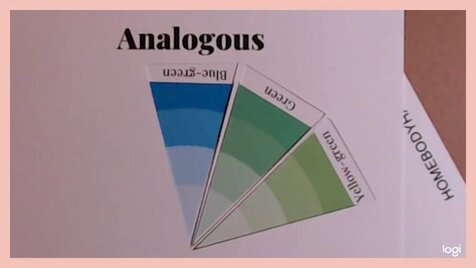 analogous color scheme on color wheel:  blue green, green, yellow-green