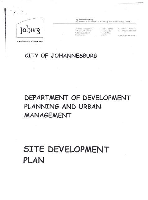 Site Development Plans SDP City of Johannesburg