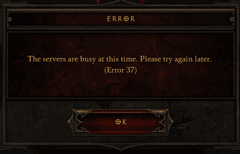 Diablo Error 37