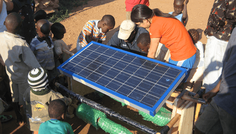 Eden Full with a SunSaluter in Kenya.