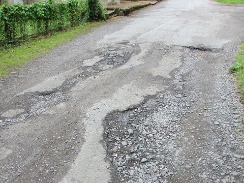 asphalt damage vs. concrete damage