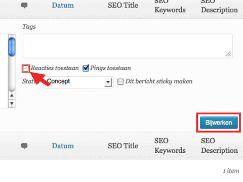 Vinkje-uit-bijwerken