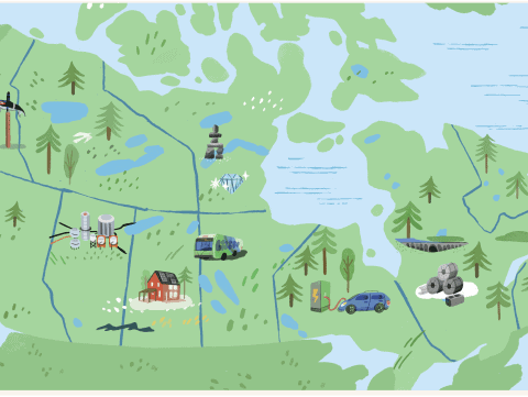 canadian map Illustration by Tallulah Fontaine