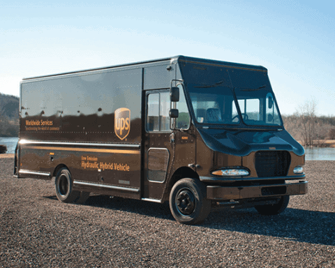 UPS's brown delivery vans are getting greener as new technologies enter the fleet. Photo courtesy of UPS