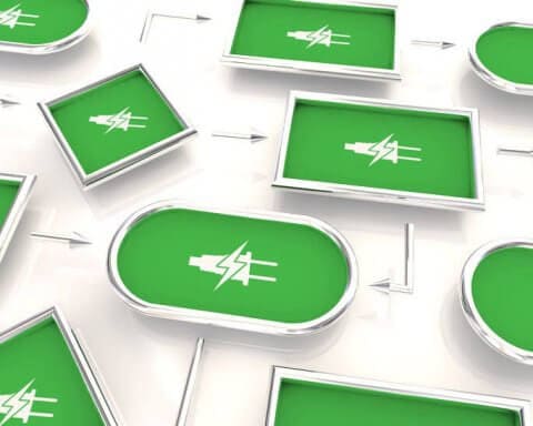 green electricity plug