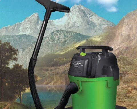 Is direct air capture an effective climate solution? | An image of a vacuum sucking up clouds