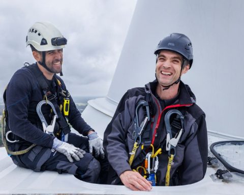 Wind technicians at ERG