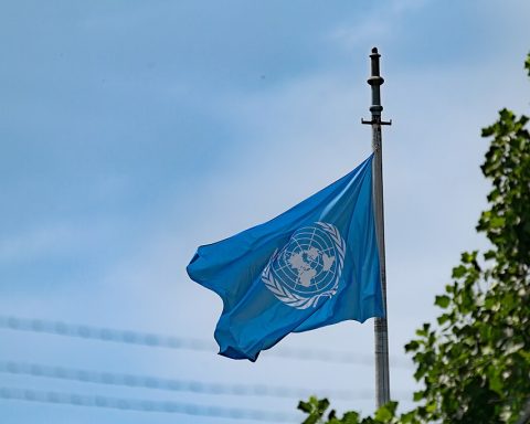 The flag of the United Nations