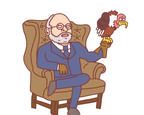 An illustration of Paul Singer, "vulture capitalist"