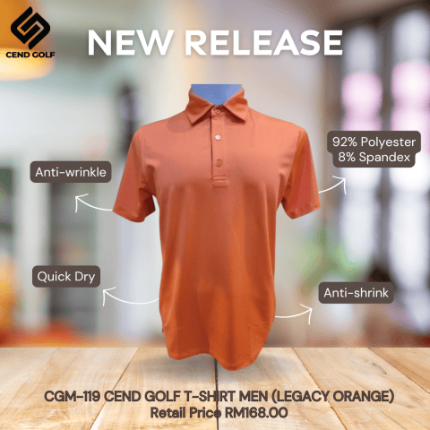 CEND Golf Men T-Shirt (Legacy Orange) CGM-119