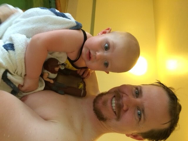 She wasnt as happy to leave the pool
