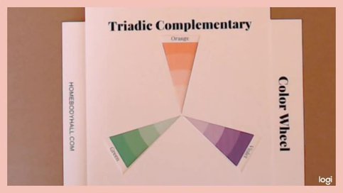 triad color scheme: orange, green, violet