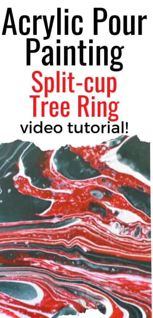 Acrylic Pour Painting Split-cup Tree Ring Video Tutorial