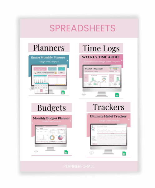 digital products to sell on Etsy - Spreadsheet templates are selling like hotcakes on Etsy
