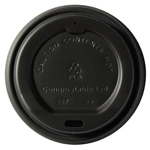 8oz Vegware Black Compostable Lid (x1000)