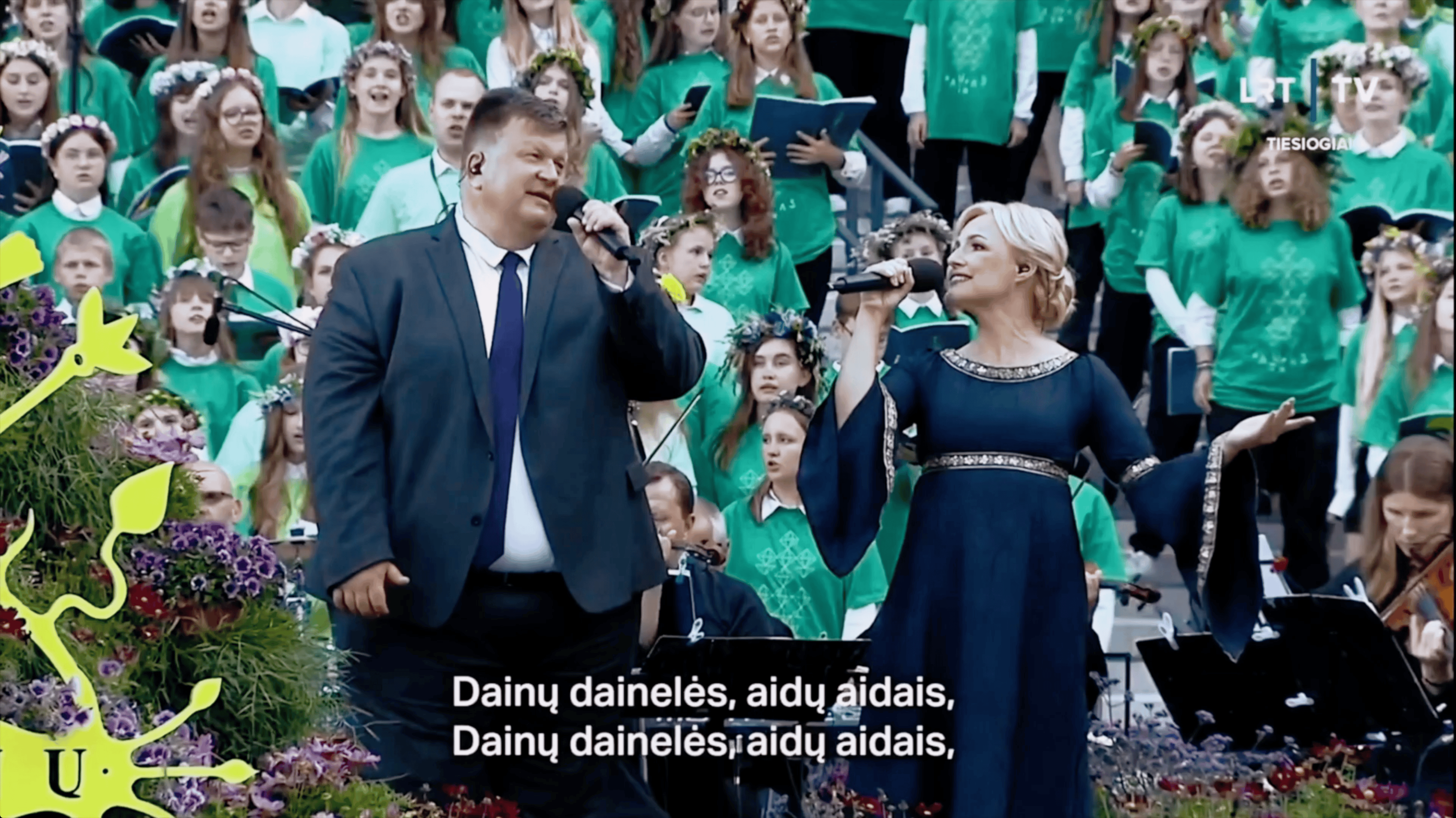 Jubiliejinė Dainų diena Kaune „Miškais kalnai žaliuoja“