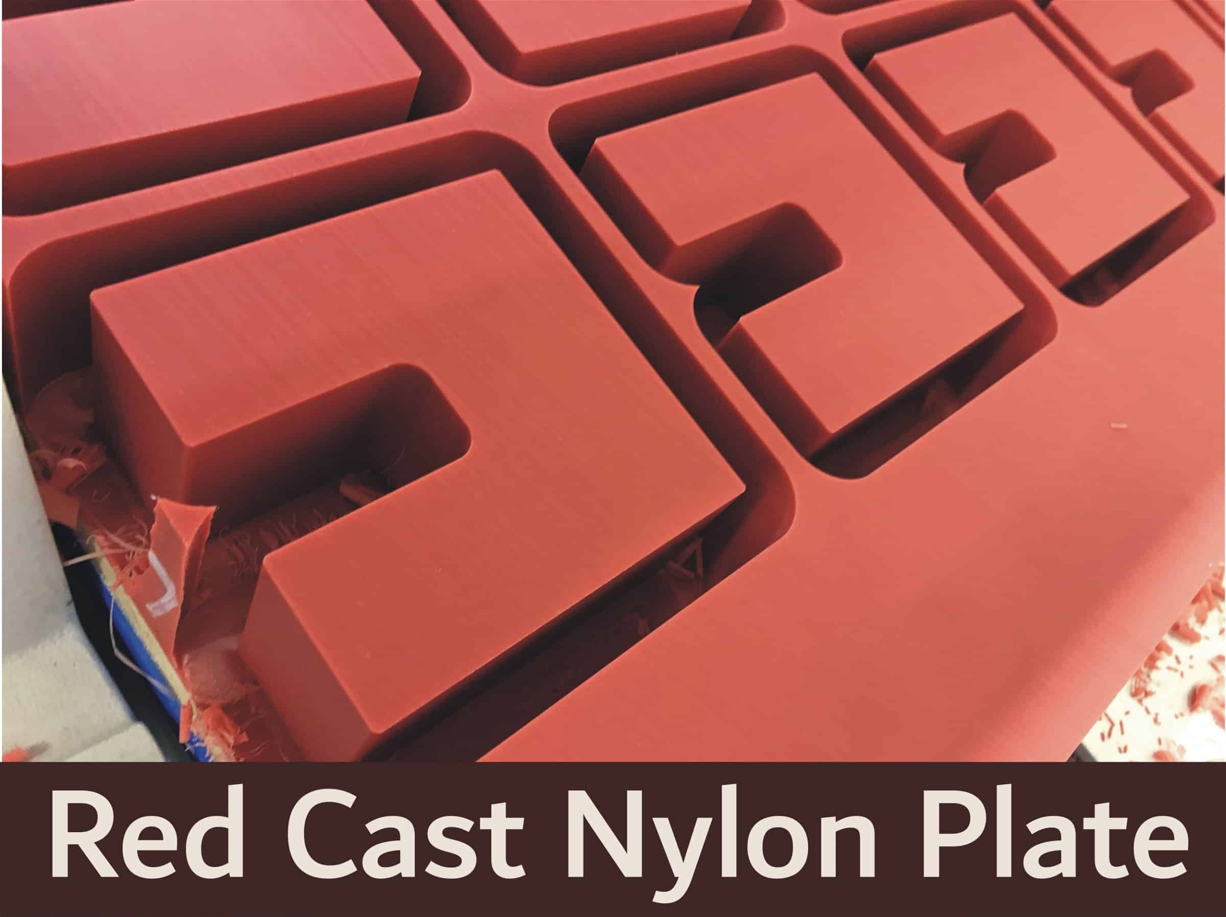 Red Cast Nylon Plate Machined Parts