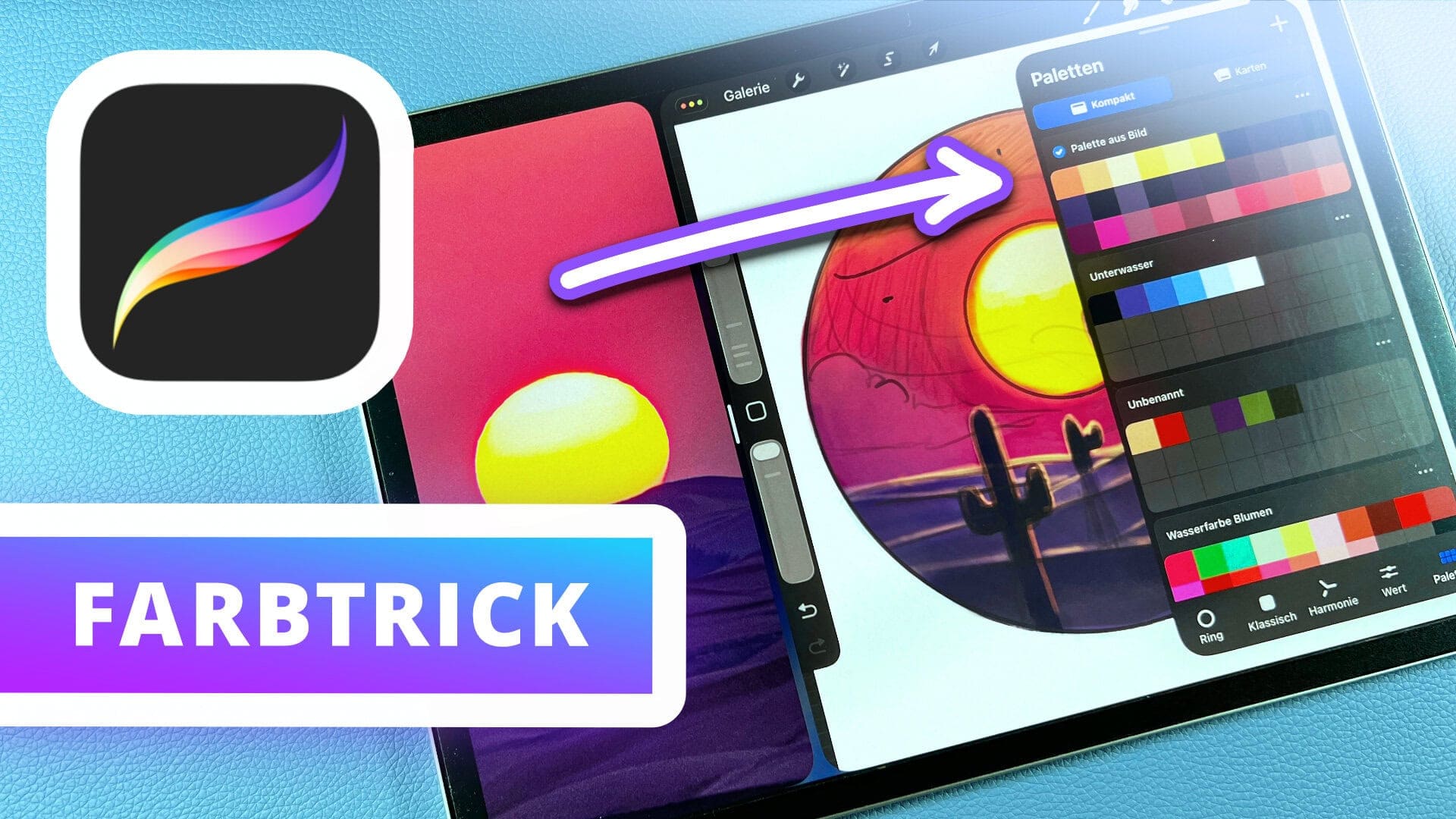 YOUTUBE | Procreate Farbpalette aus Bild erstellen (schneller Trick)