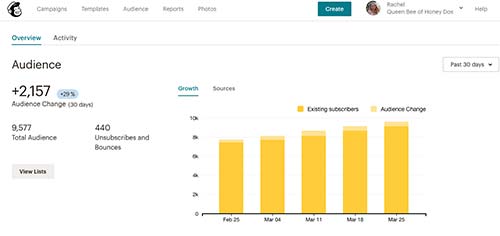 Email stats for Blogger's Beat with March 2019 Income Report