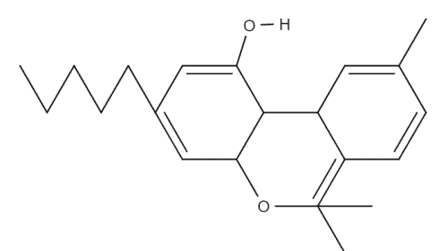 Tetrahydrocannabinol chemical structure