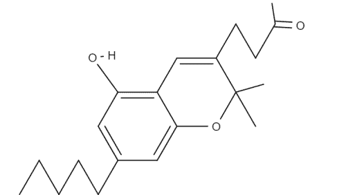 Cannabichromanone chemical structure