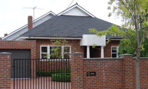 Before and after roof shingles installation on house